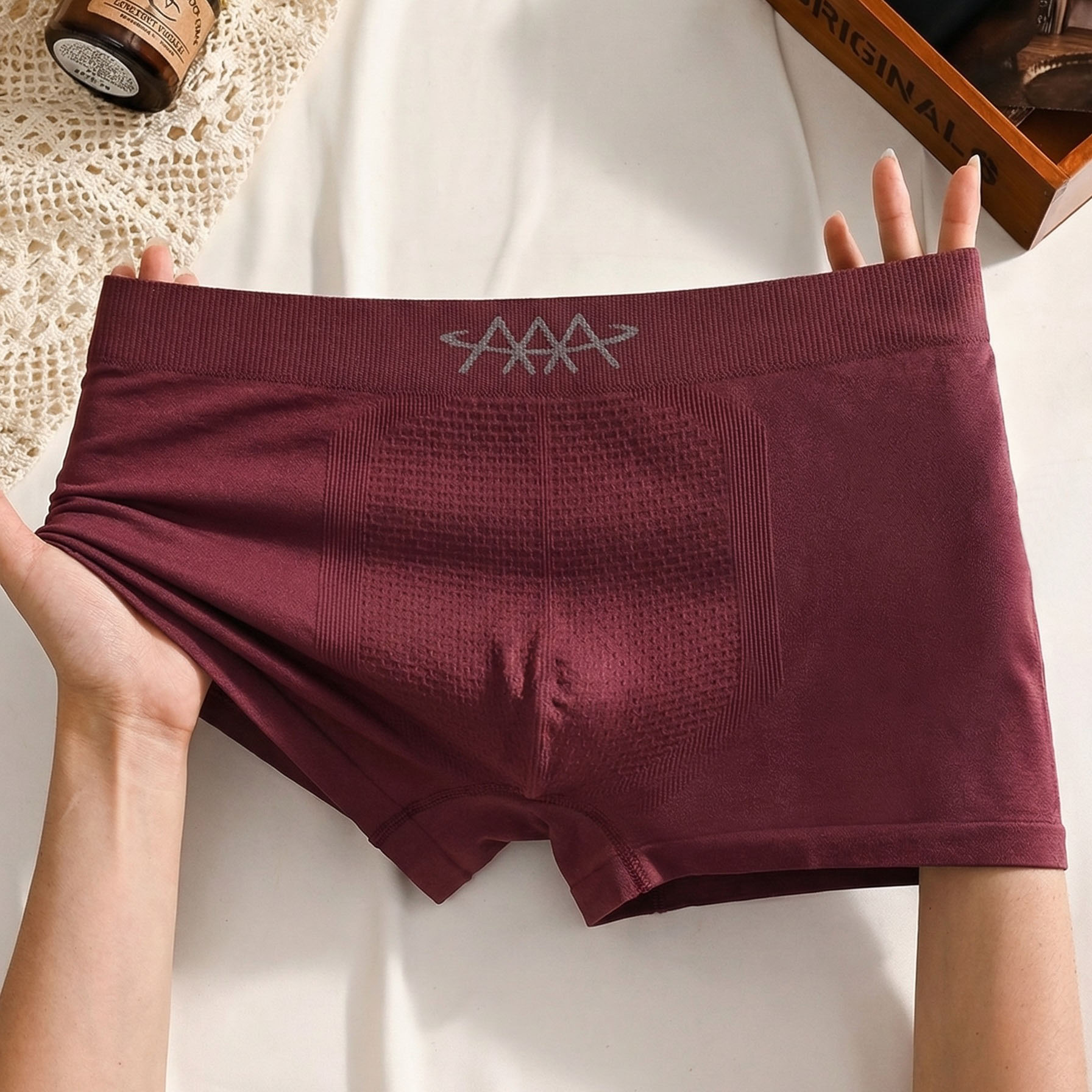 1pcs Elastic Underwear Men's B - Boxer Shorts Modal ulasan dan harga
