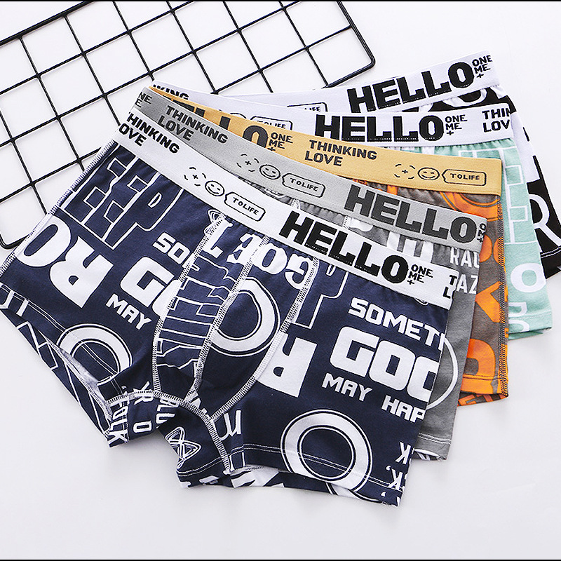 Men Panty Two Pack Printing Fl - Boxer Brief Pack Cotton ulasan dan harga